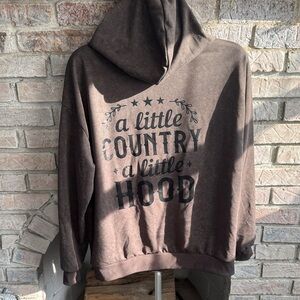 Brown Graphic Hoodie